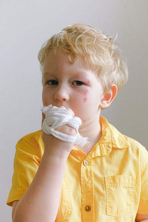 Innocent Expression of a Young Boy